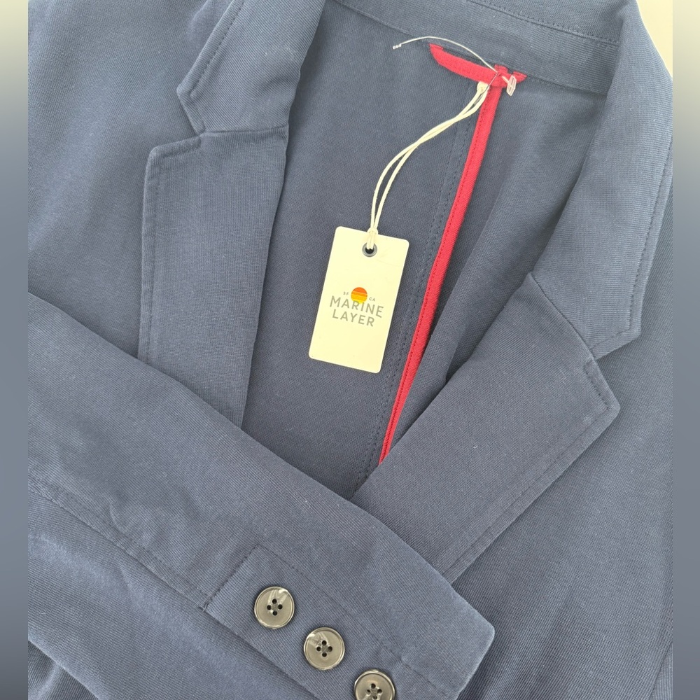 Marine Layer men’s duke cotton Navy Blazer‎ size 44